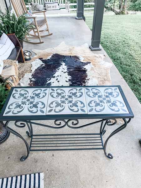 How To Stencil A Tile Table