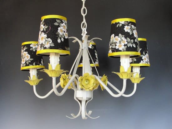 yellow-cream-tole-chandelier