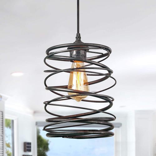 spiral-cage-pendant-light-for-laundry-room-lighting