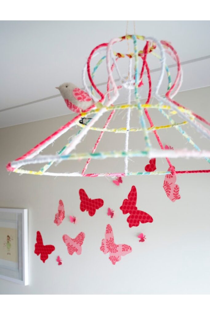lampshade-made-into-a-baby-mobile